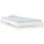 Cama apilable de madera pino maciza blanco 90x200 cm de vidaXL, Camas y somieres - Ref: Foro24-820393, Precio: 98,45 €, Descu...