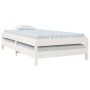 Cama apilable de madera pino maciza blanco 90x200 cm de vidaXL, Camas y somieres - Ref: Foro24-820393, Precio: 99,95 €, Descu...