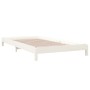 Cama apilable de madera pino maciza blanco 90x200 cm de vidaXL, Camas y somieres - Ref: Foro24-820393, Precio: 99,95 €, Descu...