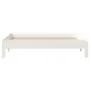 Cama apilable de madera pino maciza blanco 90x200 cm de vidaXL, Camas y somieres - Ref: Foro24-820393, Precio: 98,45 €, Descu...