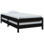 Cama apilable de madera pino maciza negro 75x190 cm de vidaXL, Camas y somieres - Ref: Foro24-820411, Precio: 97,84 €, Descue...