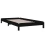 Cama apilable de madera pino maciza negro 75x190 cm de vidaXL, Camas y somieres - Ref: Foro24-820411, Precio: 96,40 €, Descue...