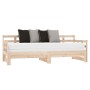 Sofá cama extraíble madera maciza de pino 2x(90x190) cm de vidaXL, Camas y somieres - Ref: Foro24-820382, Precio: 165,73 €, D...