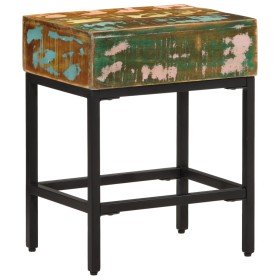 Mesa auxiliar madera maciza reciclada 40x30x51 cm en Mesas auxiliares | Comprar online en Foru.es