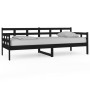 Sofá cama madera maciza de pino negro 80x200 cm de vidaXL, Camas y somieres - Ref: Foro24-820366, Precio: 122,80 €, Descuento: %
