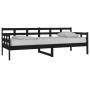 Sofá cama madera maciza de pino negro 80x200 cm de vidaXL, Camas y somieres - Ref: Foro24-820366, Precio: 122,80 €, Descuento: %