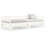 Sofá cama extraíble madera maciza de pino blanco 2x(80x200) cm de vidaXL, Camas y somieres - Ref: Foro24-814695, Precio: 129,...