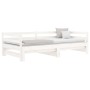 Sofá cama extraíble madera maciza de pino blanco 2x(80x200) cm de vidaXL, Camas y somieres - Ref: Foro24-814695, Precio: 129,...