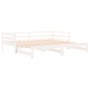 Sofá cama extraíble madera maciza de pino blanco 2x(80x200) cm de vidaXL, Camas y somieres - Ref: Foro24-814695, Precio: 129,...