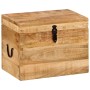 Caja de almacenaje madera maciza de mango 39x28x31 cm en Baúles de almacenamiento | Comprar online en Foru.es