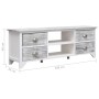 Mueble para TV madera de paulownia blanco y gris 108x30x40 cm en Muebles TV | Comprar online en Foru.es