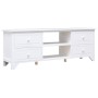 Mueble para TV madera maciza de paulownia blanco 108x30x40 cm en Muebles TV | Comprar online en Foru.es