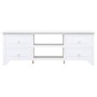 Mueble para TV madera maciza de paulownia blanco 108x30x40 cm en Muebles TV | Comprar online en Foru.es
