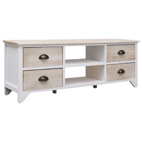 Mueble para TV madera maciza de paulownia 108x30x40 cm en Muebles TV | Comprar online en Foru.es