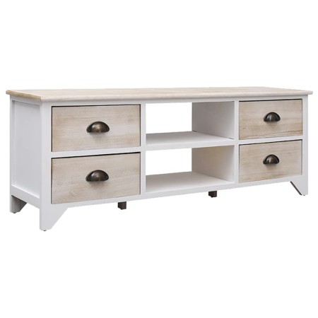 Mueble para TV madera maciza de paulownia 108x30x40 cm en Muebles TV | Comprar online en Foru.es