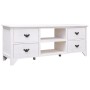 Mueble para TV antiguo madera de paulownia blanco 108x30x40 cm en Muebles TV | Comprar online en Foru.es