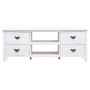 Mueble para TV antiguo madera de paulownia blanco 108x30x40 cm en Muebles TV | Comprar online en Foru.es