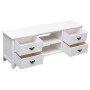 Mueble para TV antiguo madera de paulownia blanco 108x30x40 cm en Muebles TV | Comprar online en Foru.es