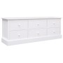 Mueble para TV madera maciza de paulownia blanco 108x30x40 cm en Muebles TV | Comprar online en Foru.es