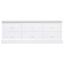 Mueble para TV madera maciza de paulownia blanco 108x30x40 cm en Muebles TV | Comprar online en Foru.es
