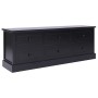 Mueble para TV madera maciza de paulownia negro 108x30x40 cm en Muebles TV | Comprar online en Foru.es