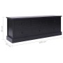 Mueble para TV madera maciza de paulownia negro 108x30x40 cm en Muebles TV | Comprar online en Foru.es