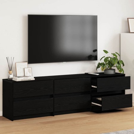 Unidades de TV 2 pcs Roble Negro 180 x 34 x 50 cm en Muebles TV | Comprar online en Foru.es