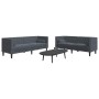 Sofá de sala 2 pcs Gris oscuro 194 x 74,5 x 70,5 cm Terciopelo en Sofás | Comprar online en Foru.es