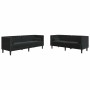 Sofá de sala 2 pcs Negro 194 x 74,5 x 70,5 cm Terciopelo en Sofás | Comprar online en Foru.es