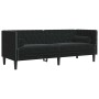 Sofá de sala 2 pcs Negro 194 x 74,5 x 70,5 cm Terciopelo en Sofás | Comprar online en Foru.es