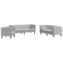 Sofá de sala 3 pcs Gris Claro 194 x 74,5 x 70,5 cm Terciopelo en Sofás | Comprar online en Foru.es