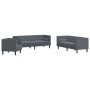 Sofá de sala 3 pcs Gris oscuro 194 x 74,5 x 70,5 cm Terciopelo en Sofás | Comprar online en Foru.es