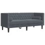 Sofá de sala 3 pcs Gris oscuro 194 x 74,5 x 70,5 cm Terciopelo en Sofás | Comprar online en Foru.es
