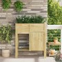 Cama elevada con estante Marrón 85,5 x 46,5 x 95,5 cm en Macetas y jardineras | Comprar online en Foru.es