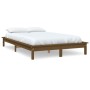 Estructura de cama madera maciza de pino marrón miel 160x200 cm de vidaXL, Camas y somieres - Ref: Foro24-820554, Precio: 135...