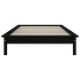 Estructura cama individual madera maciza pino negra 90x190 cm de vidaXL, Camas y somieres - Ref: Foro24-820575, Precio: 96,95...