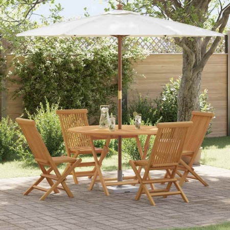 Conjunto de Comedor de Jardín 5 pcs Marrón en Sillas de jardín | Comprar online en Foru.es