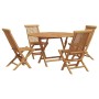 Conjunto de Comedor de Jardín 5 pcs Marrón en Sillas de jardín | Comprar online en Foru.es
