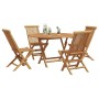 Conjunto de Comedor de Jardín 5 pcs Marrón en Sillas de jardín | Comprar online en Foru.es