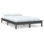 Estructura de cama madera maciza de pino gris 120x190 cm de vidaXL, Camas y somieres - Ref: Foro24-820578, Precio: 113,76 €, ...