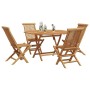 Conjunto de Comedor de Jardín 5 pcs Marrón en Sillas de jardín | Comprar online en Foru.es