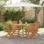 Conjunto de Comedor de Jardín 5 pcs Marrón en Sillas de jardín | Comprar online en Foru.es