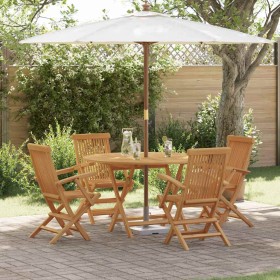 Conjunto de Comedor de Jardín 5 pcs Marrón en Sillas de jardín | Comprar online en Foru.es