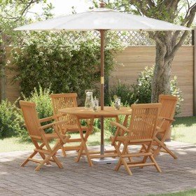 Conjunto de Comedor de Jardín 5 pcs Marrón en Sillas de jardín | Comprar online en Foru.es