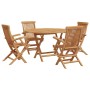 Conjunto de Comedor de Jardín 5 pcs Marrón en Sillas de jardín | Comprar online en Foru.es