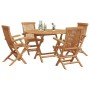 Conjunto de Comedor de Jardín 5 pcs Marrón en Sillas de jardín | Comprar online en Foru.es
