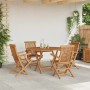 Conjunto de Comedor de Jardín 5 pcs Marrón en Sillas de jardín | Comprar online en Foru.es