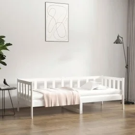 Schlafsofa aus massivem weißem Kiefernholz, 80 x 200 cm von vidaXL, Betten und Lattenroste - Ref: Foro24-814685, Preis: 149,1...