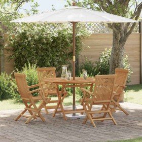Conjunto de Comedor de Jardín 5 pcs Marrón en Sillas de jardín | Comprar online en Foru.es