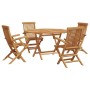 Conjunto de Comedor de Jardín 5 pcs Marrón en Sillas de jardín | Comprar online en Foru.es